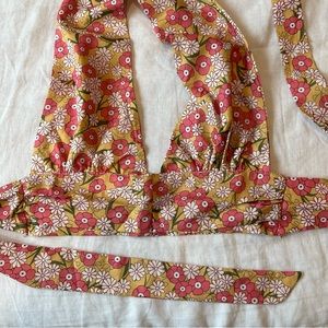 Floral halter top